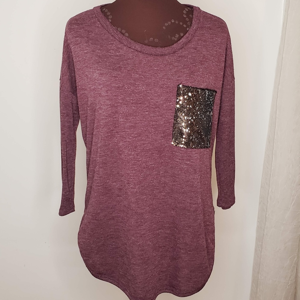 Sequine Pocket Shirt Size M